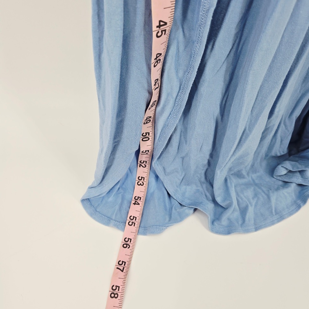 Sugarlips Blue Off the Shoulder Ruffle Maxi Dress Petite Small Summer Vibe - Picture 6 of 7